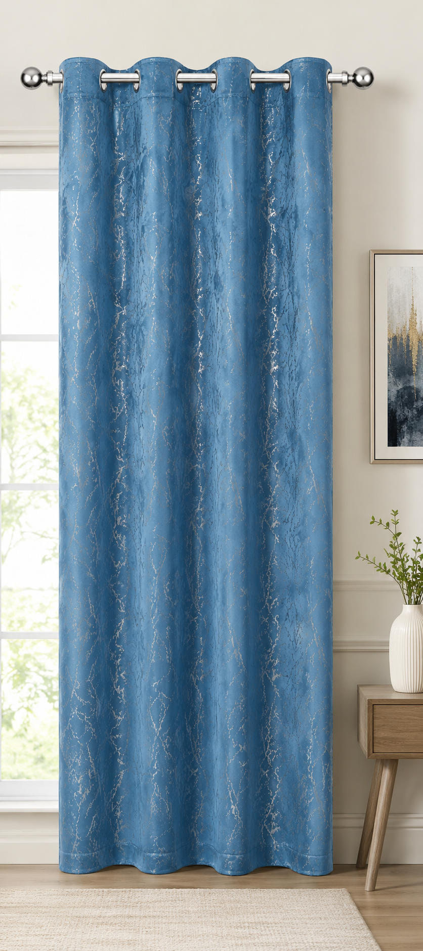 7 Feet Blackout Emboss Curtains